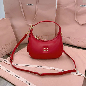ミュウミュウ MIUMIU GH-MM5BC161PRD 2024年最新入荷 ホーボーバッグ トートバッグ 2way 斜め掛け ショルダーバッグ クロスボディバッグ