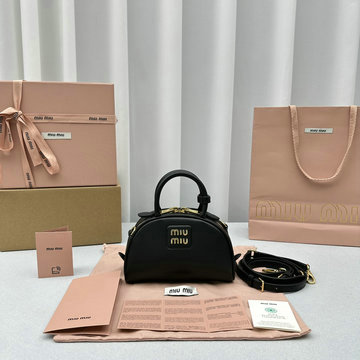 ミュウミュウ MIUMIU GH-MM5560BK 2024年最新入荷 トートバッグ スモール ハンドバッグ 2way ショルダーバッグ クロスボディバッグ