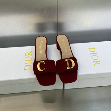 クリスチャンディオール CHRISTIAN DIOR 26-CDJ24004GR 2024年最新入荷 C est Dior ヒールスライド ミドルヒール サンダル ミュール レディース スリッパ