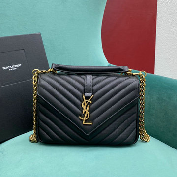 イヴサンローラン Saint laurent YSL 99-YSL487213JBK  2024年最新入荷 カレッジ スモール フラップバッグ トートバッグ 2way 斜め掛け ショルダーバッグ