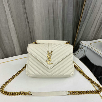 イヴサンローラン Saint laurent YSL 99-YSL487213JNB  2024年最新入荷 カレッジ スモール フラップバッグ トートバッグ 2way 斜め掛け ショルダーバッグ