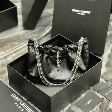 イヴサンローラン Saint laurent YSL 99-YSL681632BK 2024年最新入荷 ミニレザーバッグ ホーボーバッグ チェーン ショルダーバッグ ウィメンズかばん