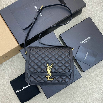 イヴサンローラン Saint laurent YSL 99-YSL733704BK 2024年最新入荷 スモール フラップバッグ 斜め掛け ショルダーバッグ クロスボディバッグ