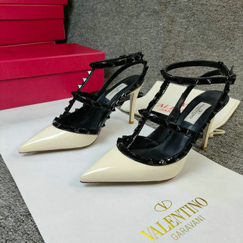商品名称：ヴァレンティノ Valentino 26-VTJ24024PKB 2024年最新入荷 ロックスタッズ スリングバック パンプス ハイヒールシューズ ピンヒール レディースシューズ 靴