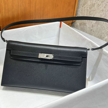 エルメスHERMES 063-HKE28MDYBK 2024最新入荷 Kelly Elan ホーボーバッグ 斜め掛け ショルダーバッグ クロスボディバッグ