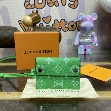 ルイヴィトン LOUISVUITTON 057-M83153 2024年最新入荷 ポルト カルト オンストラップ カードケース タイガ レザー モノグラム キャンバス