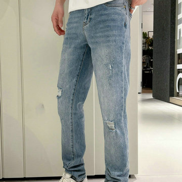 商品名称：ルイヴィトン LOUISVUITTON MS-KNLV24002 2024年最新入荷 ズボン ストレートフィット ポケットディテール ジーンズ デニムズボン スラックスパンツ