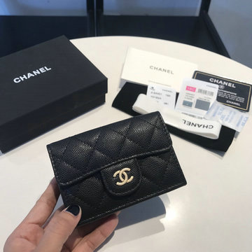 シャネル CHANEL CC-CH84401QJBK  2024年最新入荷 ショートウォレット 三つ折り短財布 カード入れ 札入れ 小銭入れ