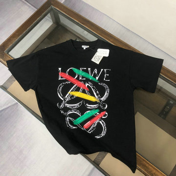 ロエベ LOEWE MS-TDLE24004 2024年最新入荷 Tシャツ 半袖 ショートスリーブ スウェットシャツ 短袖 クルーネック トップス レジャーシャツ