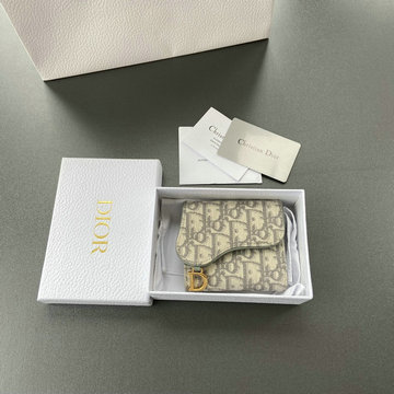 クリスチャンディオール CHRISTIAN DIOR  GH-CD2162BMB 2024年最新入荷 サドル ロータス ショートウォレット 三つ折り短財布 カード入れ 札入れ