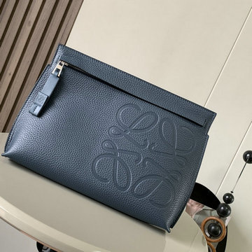 ロエベ LOEWE GH-LE11038SL 2024年最新入荷 ストラップ付き Tポーチ 手持ちかばん クラッチバッグ メンズかばん カーフレザー