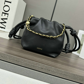 商品名称：ロエベ LOEWE GH-LE412342BK 2024年最新入荷 フラメンコパースバッグ ミニ ホーボーバッグ 2way 斜め掛け ショルダーバッグ クロスボディバッグ