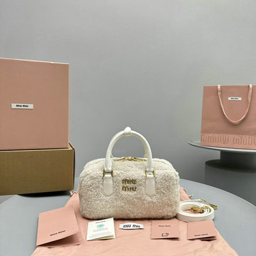 ミュウミュウ MIUMIU 99-MM5BB142MBS  2024年最新入荷 アルカディ レザー トップハンドルバッグ トートバッグ ハンドバッグ 2way 斜め掛け ショルダーバッグ