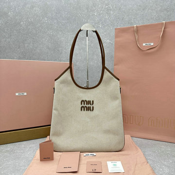 ミュウミュウ MIUMIU 99-MM5BG231BBS 2024年最新入荷 トートバッグ ホーボーバッグ 肩掛け ショルダーバッグ ハンドバッグ ウィメンズかばん