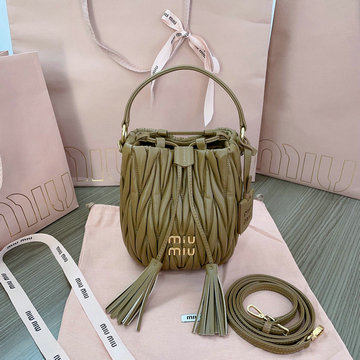 ミュウミュウ MIUMIU 99-MM5BE085BSK 2024年最新入荷 バケットバッグ トートバッグ 斜め掛け ショルダーバッグ クロスボディバッグ レディースかばん