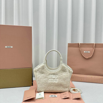 ミュウミュウ MIUMIU 99-MM5BA284MBS 2024年最新入荷 トップハンドルバッグ トートバッグ ハンドバッグ ホーボーバッグ レディースかばん