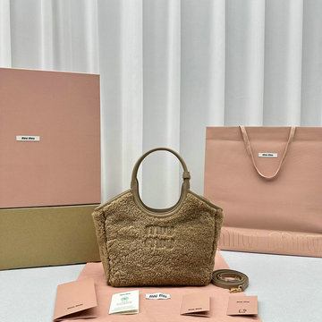 ミュウミュウ MIUMIU 99-MM5BA284MZS 2024年最新入荷 トップハンドルバッグ トートバッグ ハンドバッグ ホーボーバッグ レディースかばん
