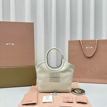 ミュウミュウ MIUMIU 99-MM5BA284PBS 2024年最新入荷 トップハンドルバッグ トートバッグ ハンドバッグ ホーボーバッグ レディースかばん
