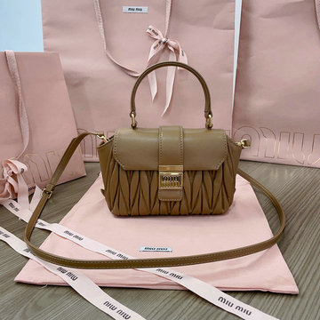 ミュウミュウ MIUMIU 99-MM5BP083KF 2024年最新入荷 トップハンドルバッグ トートバッグ ハンドバッグ 斜め掛け ショルダーバッグ クロスボディバッグ