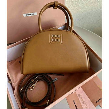 ミュウミュウ MIUMIU 99-MM5BP085DZS 2024年最新入荷 トップハンドルバッグ トートバッグ スモール ハンドバッグ 2way ショルダーバッグ