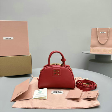 ミュウミュウ MIUMIU 99-MM5BP085XRD 2024年最新入荷 トップハンドルバッグ トートバッグ スモール ハンドバッグ 2way ショルダーバッグ