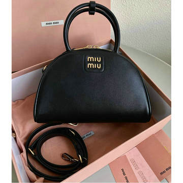 ミュウミュウ MIUMIU 99-MM5BP085DBK 2024年最新入荷 トップハンドルバッグ トートバッグ スモール ハンドバッグ 2way ショルダーバッグ クロスボディバッグ