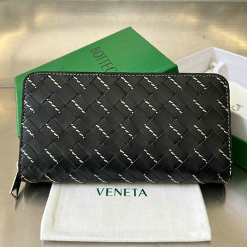 商品名称：ボッテガヴェネタ BOTTEGAVENETA aj-BOV749427BKB  2024年最新入荷 イントレチャート ジップアラウンドウォレット ファスナー長財布 ロングウォレット