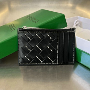 ボッテガヴェネタ BOTTEGAVENETA aj-BOV755985BKB  2024年最新入荷 イントレチャート ファスナーカードケース コインケース 小銭入れ 名刺入れ