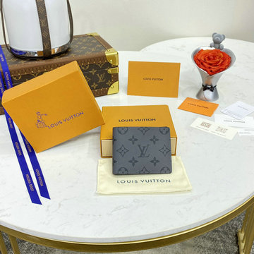 ルイヴィトン LOUISVUITTON 057-M80906　2021年最新入荷 ポルトフォイユ スレンダー 二つ折り短財布 ショートウォレット 札入れ カードポケット モノグラムエクリプスリバース