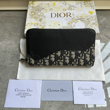 クリスチャンディオール CHRISTIAN DIOR 025-CD2315BBK 2024年最新入荷 サドル ジップウォレット ロングウォレット ファスナー長財布 カード入れ