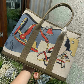 エルメス HERMES 063-H600336TYBMDH 2024最新入荷 ガーデンパーティー トートバッグ ハンドバッグ ショッピングバッグ トップハンドルバッグ