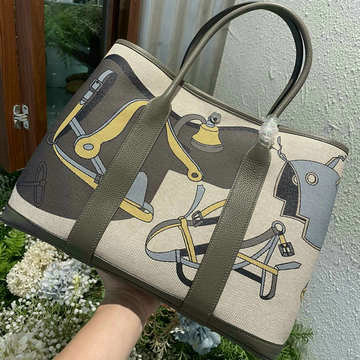 エルメス HERMES 063-H600336TYBMJG 2024最新入荷 ガーデンパーティー トートバッグ ハンドバッグ ショッピングバッグ トップハンドルバッグ