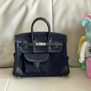 商品名称：エルメス HERMES 063-HBK25CAYBL 2024年最新入荷 バーキンバッグ 25 cargo トップハンドルバッグ トートバッグ ハンドバッグ ビジネスバッグ