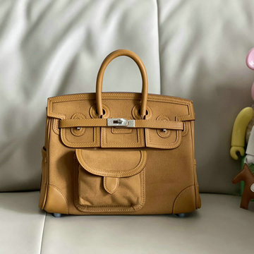 商品名称：エルメス HERMES 063-HBK25CAYZS 2024年最新入荷 バーキンバッグ 25 cargo トップハンドルバッグ トートバッグ ハンドバッグ ビジネスバッグ