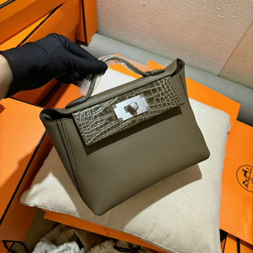 商品名称：エルメス HERMES 063-HE2424TEYNG 2024年最新入荷 ミニケリー 2424 トップハンドルバッグ トートバッグ 2way ショルダーバッグ レディースかばん