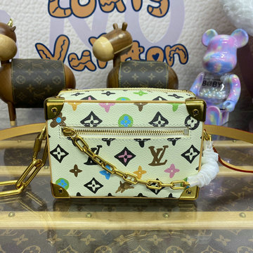 ルイヴィトン LOUISVUITTON 057-M25132 2024年最新入荷 ミニ ソフトトランク 斜め掛け ショルダーバッグ クロスボディバッグ スクエアバッグ