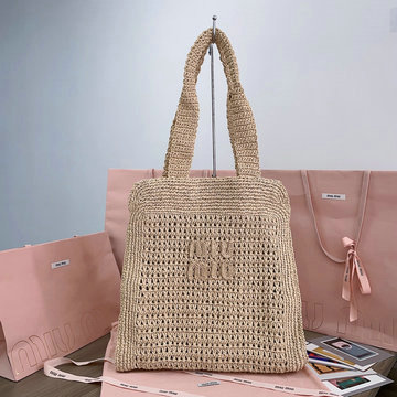 ミュウミュウ MIUMIU 99-MM5BG230FXS  2024年最新入荷 ウーブンファブリック ホーボーバッグ トートバッグ ハンドバッグ ウィメンズかばん クロスボディバッグ