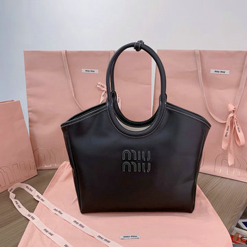 ミュウミュウ MIUMIU 99-MM5BG281PBK  2024年最新入荷 トップハンドルバッグ トートバッグ ハンドバッグ ホーボーバッグ レディースかばん
