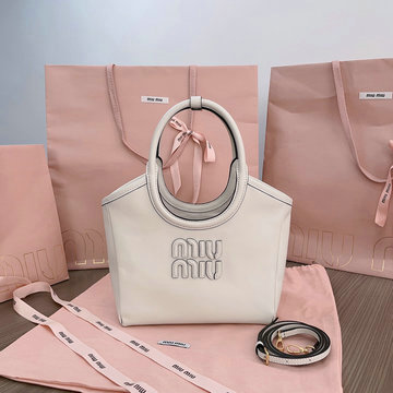 ミュウミュウ MIUMIU 99-MM5BA284PMB 2024年最新入荷 トートバッグ トップハンドルバッグ ハンドバッグ 2way ショルダーバッグ クロスボディバッグ