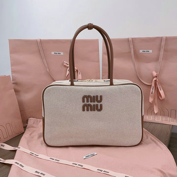 ミュウミュウ MIUMIU 99-MM5BB117BBZ 2024年最新入荷 トートバッグ トップハンドルバッグ ハンドバッグ ボウリングバッグ レディースかばん