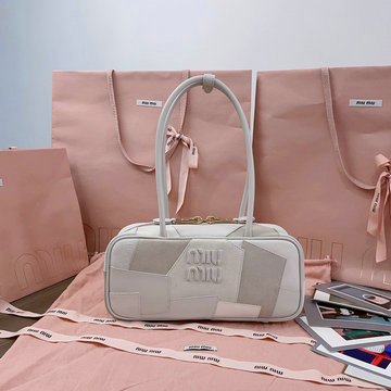 ミュウミュウ MIUMIU 99-MM5BB147PMB 2024年最新入荷 トートバッグ トップハンドルバッグ ハンドバッグ ボウリングバッグ レディースかばん