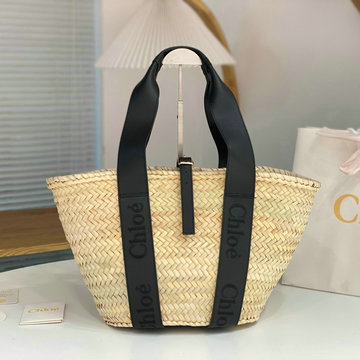クロエ CHLOE 99-CLE23380BK 2024年最新入荷 ラージ woody バスケットバッグ トートバッグ ハンドバッグ ショッピングバッグ 旅行かばん レディースかばん