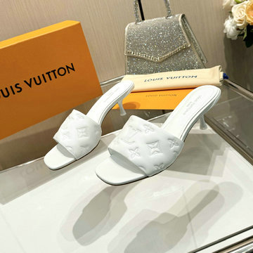 ルイヴィトン LOUISVUITTON 26-LVJ24011GB 2024年最新入荷 ネオリバイバル ライン ミュール ローヒールサンダル ピンヒールシューズ レディースシューズ