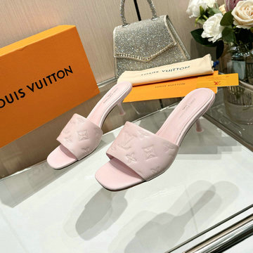 ルイヴィトン LOUISVUITTON 26-LVJ24011GF 2024年最新入荷 ネオリバイバル ライン ミュール ローヒールサンダル ピンヒールシューズ レディースシューズ