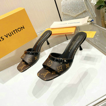 ルイヴィトン LOUISVUITTON 26-LVJ24012L  2024年最新入荷 ネオリバイバル ライン ミュール ローヒールサンダル ピンヒールシューズ レディースシューズ