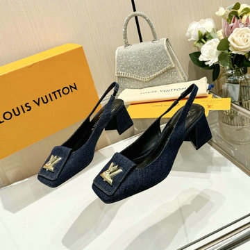ルイヴィトン LOUISVUITTON 26-LVJ24014DS  2024年最新入荷 シェイクライン パンプス ミドルヒールサンダル ブロックヒール レディースシューズ 靴