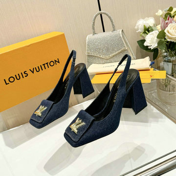 商品名称：ルイヴィトン LOUISVUITTON 26-LVJ24014GS 2024年最新入荷 シェイクライン パンプス ハイヒールサンダル ブロックヒール レディースシューズ 靴