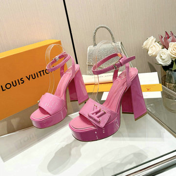 ルイヴィトン LOUISVUITTON 26-LVJ24015QF 2024年最新入荷 シェイクライン パンプス ハイヒールサンダル ブロックヒール レディースシューズ 靴