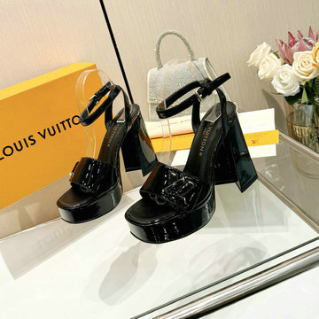 ルイヴィトン LOUISVUITTON 26-LVJ24015QK 2024年最新入荷 シェイクライン パンプス ハイヒールサンダル ブロックヒール レディースシューズ 靴