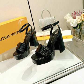 ルイヴィトン LOUISVUITTON 26-LVJ24015SK 2024年最新入荷 シェイクライン パンプス ハイヒールサンダル ブロックヒール レディースシューズ 靴